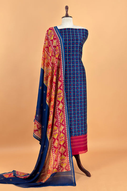 Summer wear maheshwari suit with dupatta

