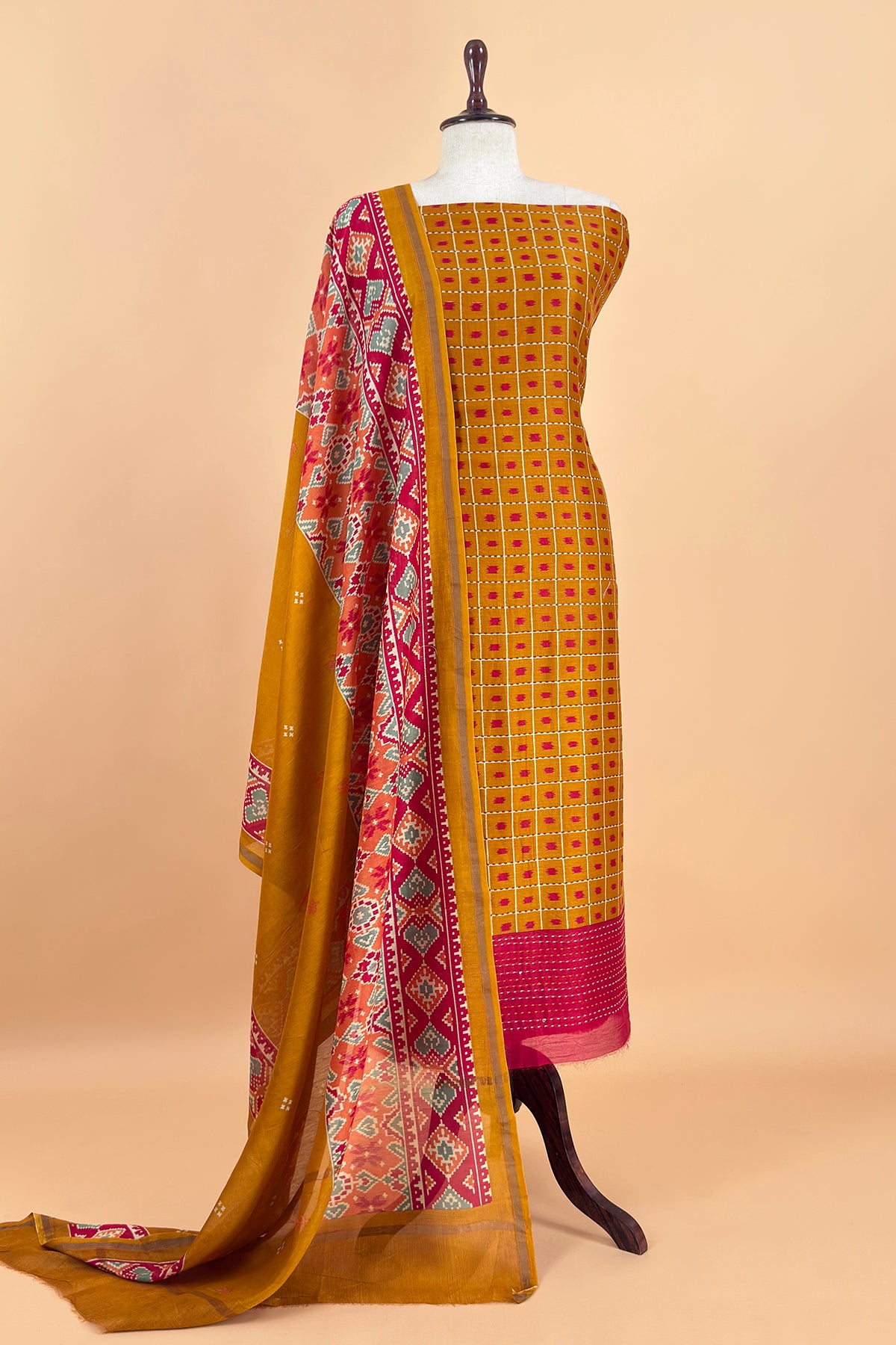 Summer wear maheshwari suit with dupatta

