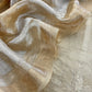 Beige Handloom Tissue Silk Suit Fabric With Panel Dupatta