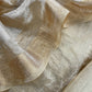 Beige Handloom Tissue Silk Suit Fabric With Panel Dupatta