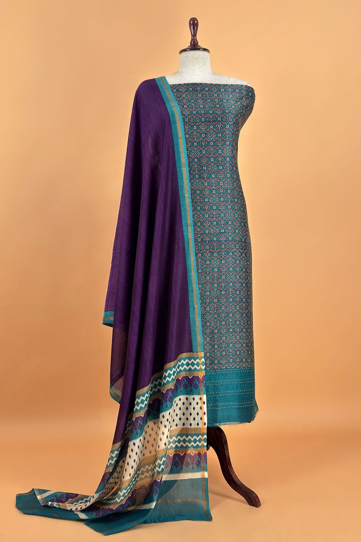 Summer wear maheshwari suit with dupatta

