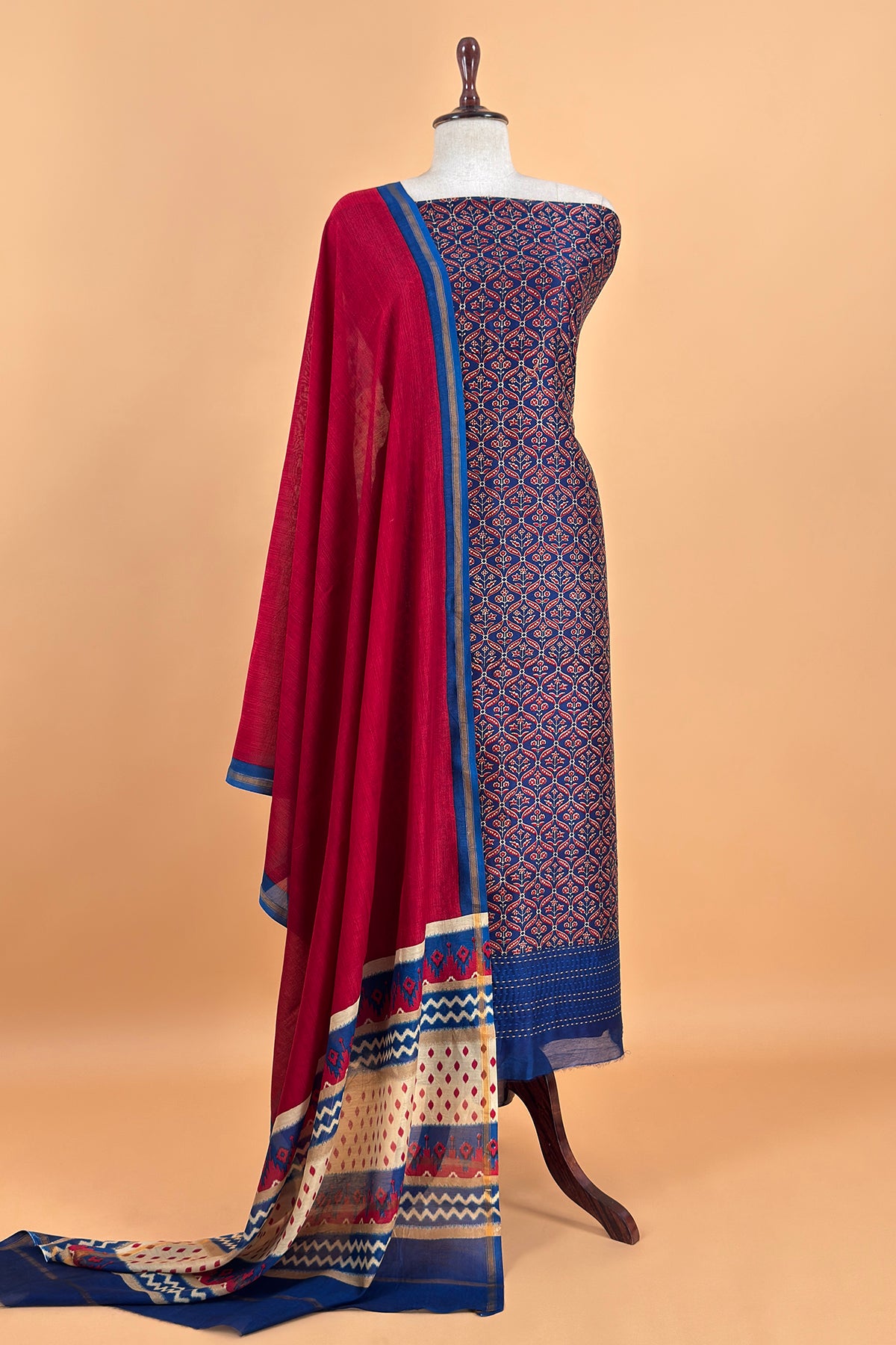 Summer wear maheshwari suit with dupatta

