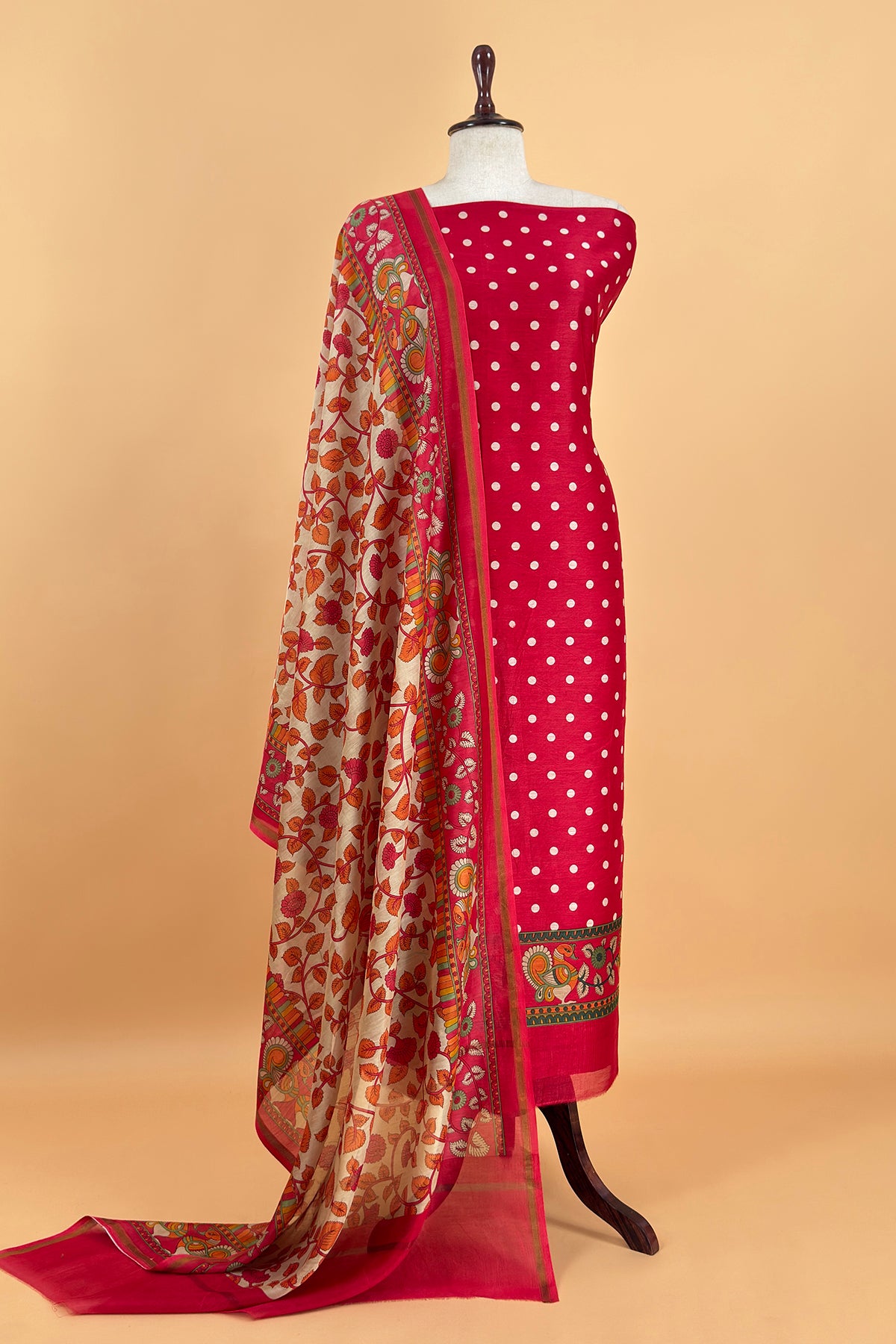 Summer wear maheshwari suit with dupatta

