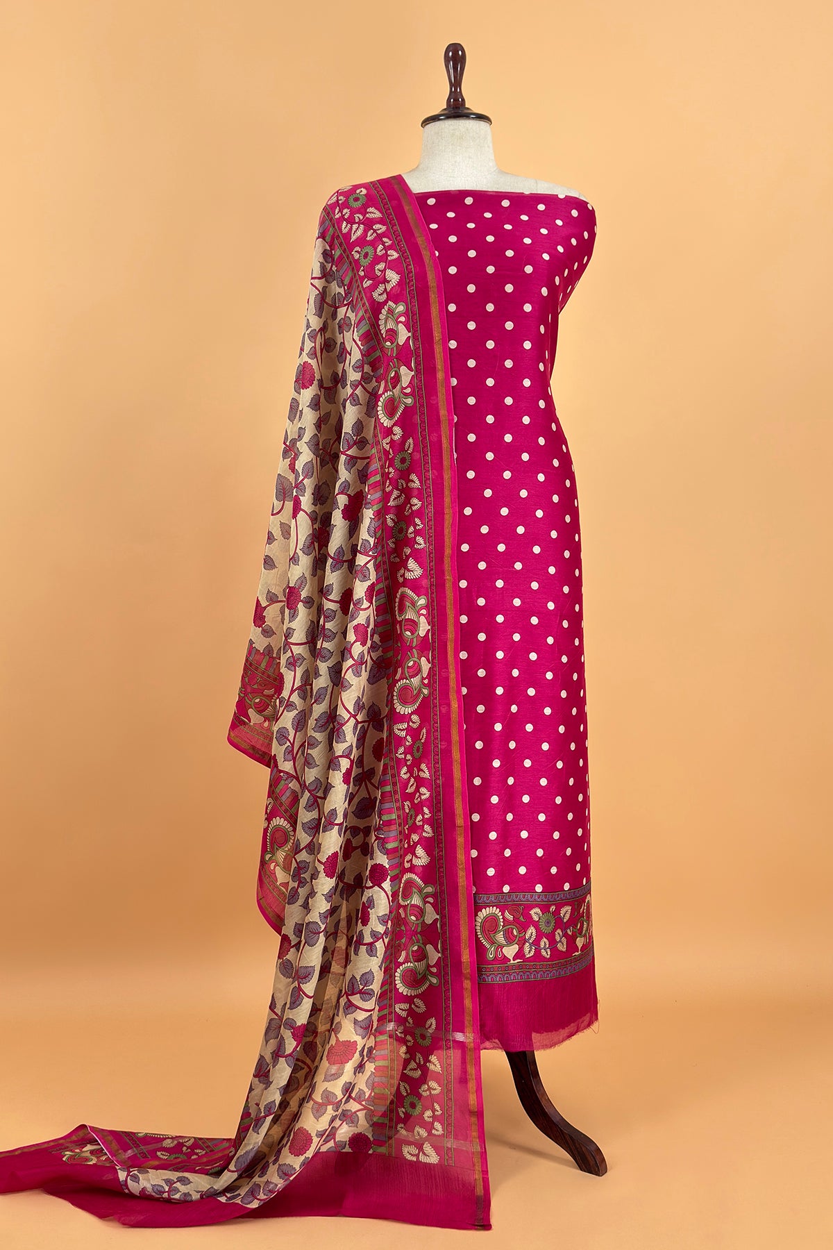 Summer wear maheshwari suit with dupatta

