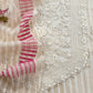 White With Pink Handloom Georgette Suit With Thread Embroidery