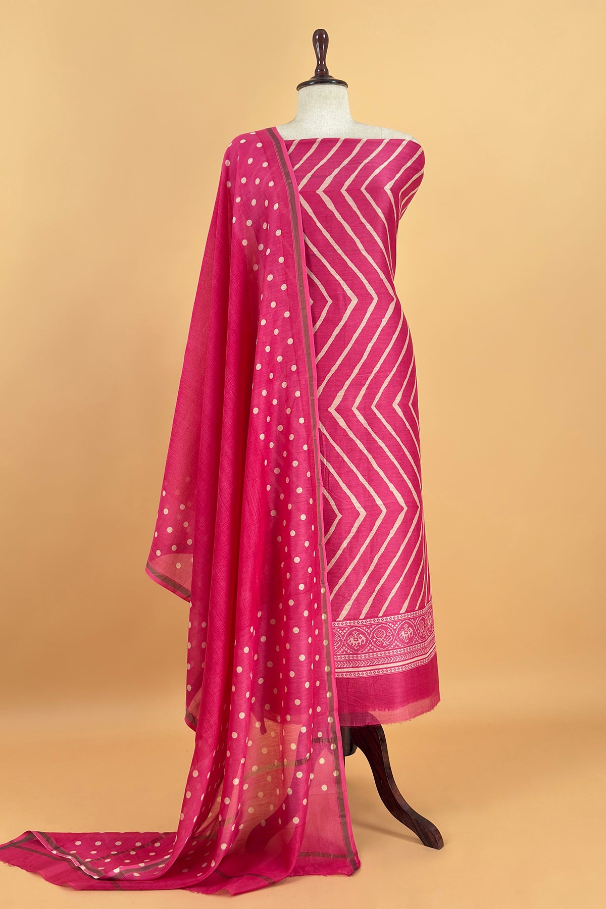 Summer wear maheshwari suit with dupatta

