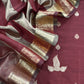 Maroon Banarasi Chanderi Suit With Dupatta