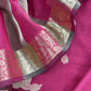 Pink Banarasi Chanderi Suit With Dupatta