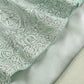 Mint Green Kalasheel Luxe Handloom Organza Suit With Garden French Embroidery