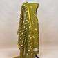 Apple Green Handloom Banarasi Silk Kurta And Kora Silk Dupatta With Kadwa Weaving