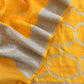 Yellow Pure Varanasi Silk Kurta And Kora Silk Dupatta With Cutwork Zari Weaving