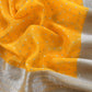 Yellow Pure Varanasi Silk Kurta And Kora Silk Dupatta With Cutwork Zari Weaving