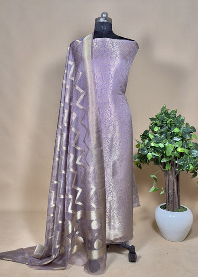 Purple brocade kurta