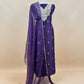 Purple Pura Silk Suit With Dori Handwork Embroidery