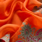 Orange Pure Silk Suit With Gota Tilla Embroidery
