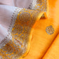 Yellow Handloom Raw Silk Kurta and Kora Silk Dupatta with Gold Kadwa Weaving
