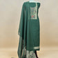 Green Jamdani Woven Unstitched Suit With Paithani Work