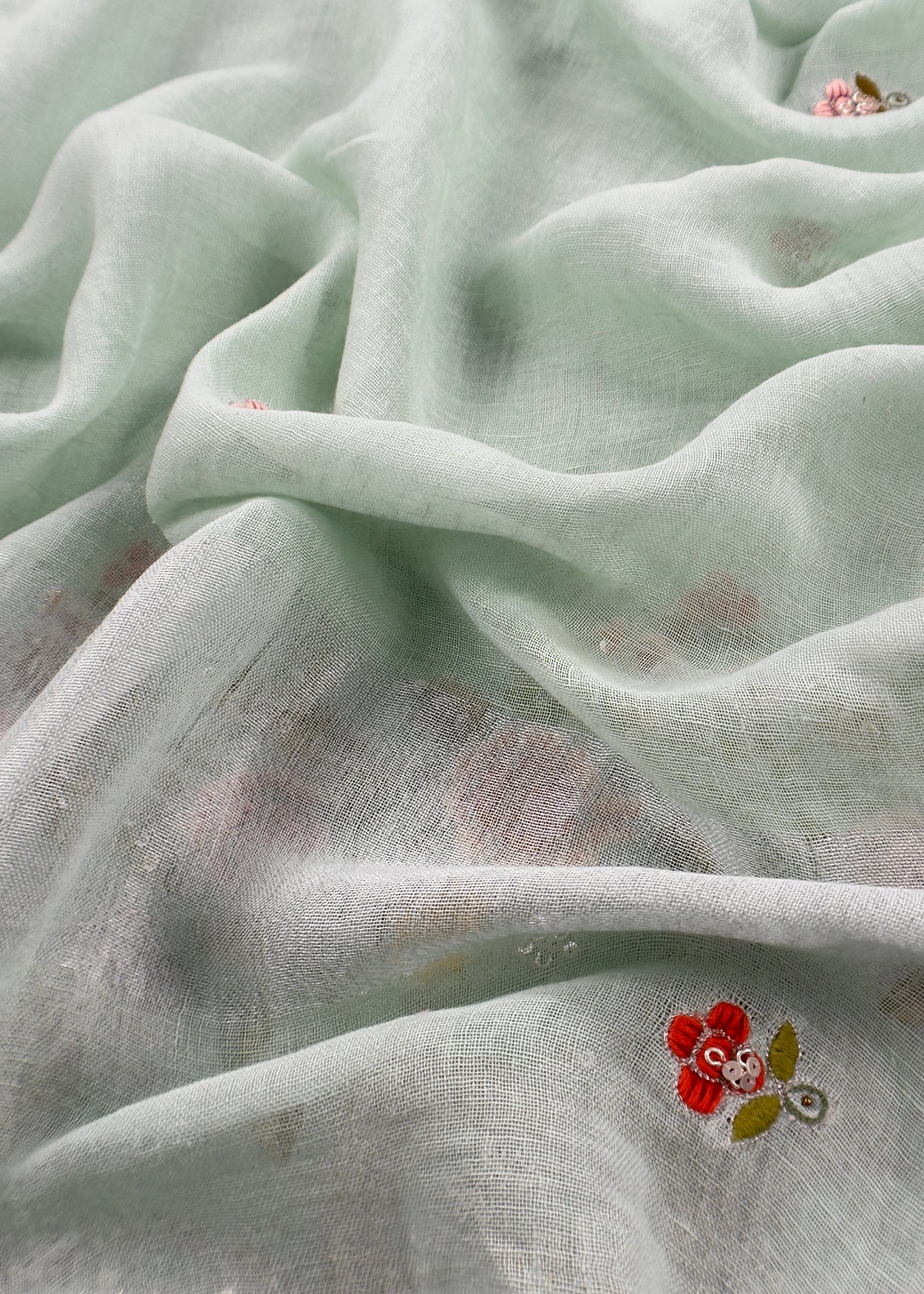 Powder Blue Presenting Our Pure Linen Unstitched Dupatta-Suit From Kalasheel’s The Little Garden Collection 🕊️