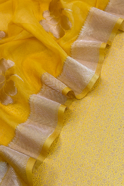 Indian Traditional Wear Brocade Organza Fabric

