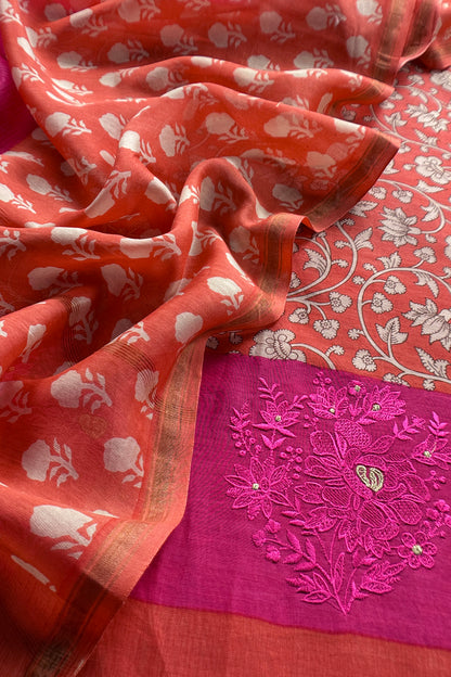 Pure maheshwari suit for women

