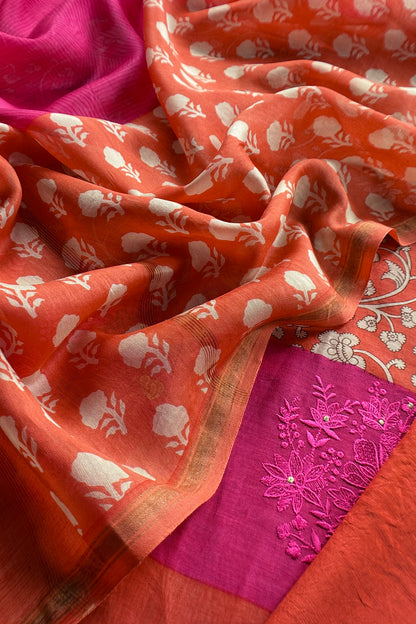 Maheshwari silk suit gifting for women

