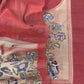 Rust Jamdani Woven Unstitched Suit With Paithani Work
