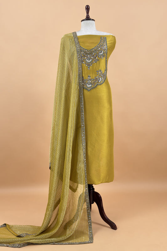 Trending and designer silk suit set for women


