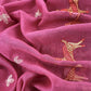 Pink Pure Mulmul Unstitched Fabric With Warli Art Appliqué Work