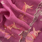 Pink Pure Mulmul Unstitched Fabric With Warli Art Appliqué Work