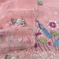 Pink Chanderi Kurta With Organza Dupatta Having Resham Flamingo Embroidery