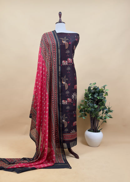 Pure maheshwari suit for women

