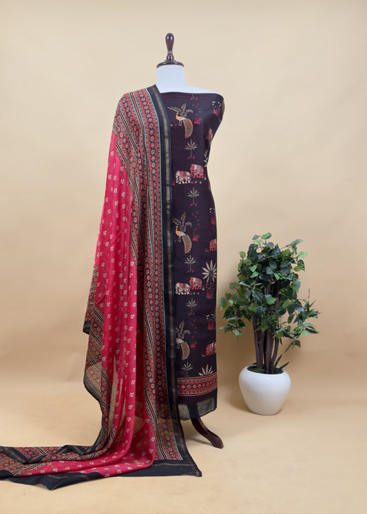 Pure maheshwari suit for women

