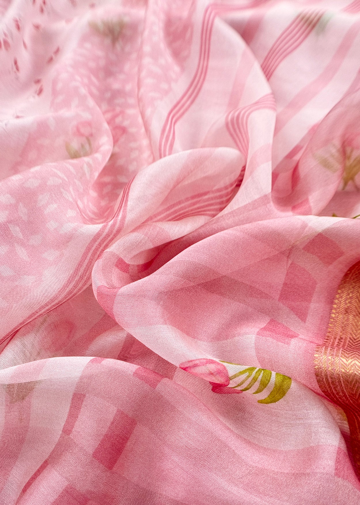 Pink Handloom Summer Chanderi Silk Suit With Dupatta