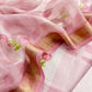 Pink Handloom Summer Chanderi Silk Suit With Dupatta