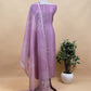 Handloom Organza Suit With Bandhani Print And Parsi Embroidery