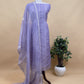 Handloom Organza Suit With Bandhani Print And Parsi Embroidery