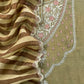 Mehandi Green Pure Mul unstitched Suit With French Thread Embroider