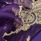 Purple Pura Silk Suit With Dori Handwork Embroidery