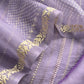 Handloom Organza Suit With Bandhani Print And Parsi Embroidery