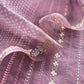 Handloom Organza Suit With Bandhani Print And Parsi Embroidery