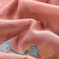 Blush Peach Pure Mulmul Suit Fabric With Appliqué Work