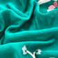 Green Pure Mulmul Suit Fabric With Appliqué Work