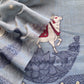 steel Blue Linen Chanderi Unstitched Suit With Pichwai Jamdani Weaving