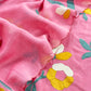 Pink Pure Mulmul Suit Fabric With Appliqué Work