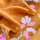 Rust Pure Mulmul Suit Fabric With Applique Work