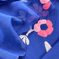 Royal blue Pure Mulmul Suit Fabric With Appliqué Work