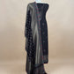 Black Wool Unstitched Suit With Kani Zari Weaving