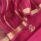 Pink Handloom Silk Kurta And Kora Silk Dupatta With Zari Weaving