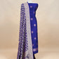 Sindhu Violet Handloom Varanasi Raw Silk Kurta And Khaddi Georgette Gharchola Dupatta With Kadwa Weaving