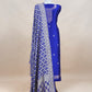 Mohini Blue Handloom Varanasi Raw Silk Kurta And Khaddi Georgette Gharchola Dupatta With Kadwa Weaving